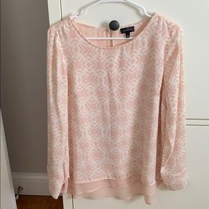 Pink and White Blouse from The Limited